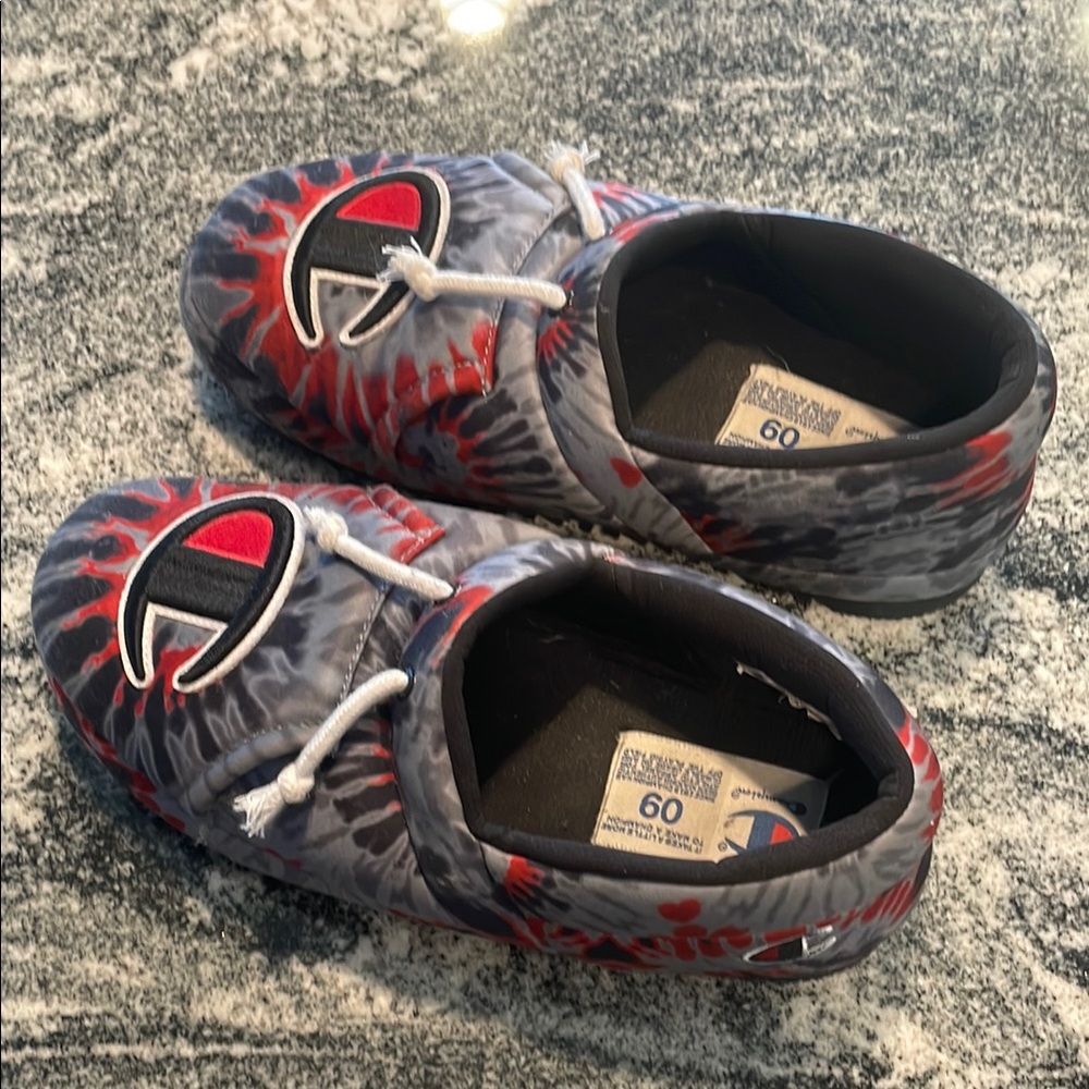 Champion Red and Gray Slippers Comfortable Casual Footwear